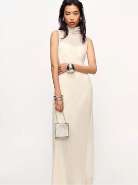 Reformation | Greta Dress in Alabaster | Size 8